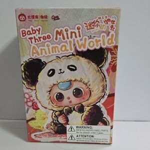 Baby Three Mini Animal World CONFIRMED Boji Yellow Chicken Plush Toy Blind Box